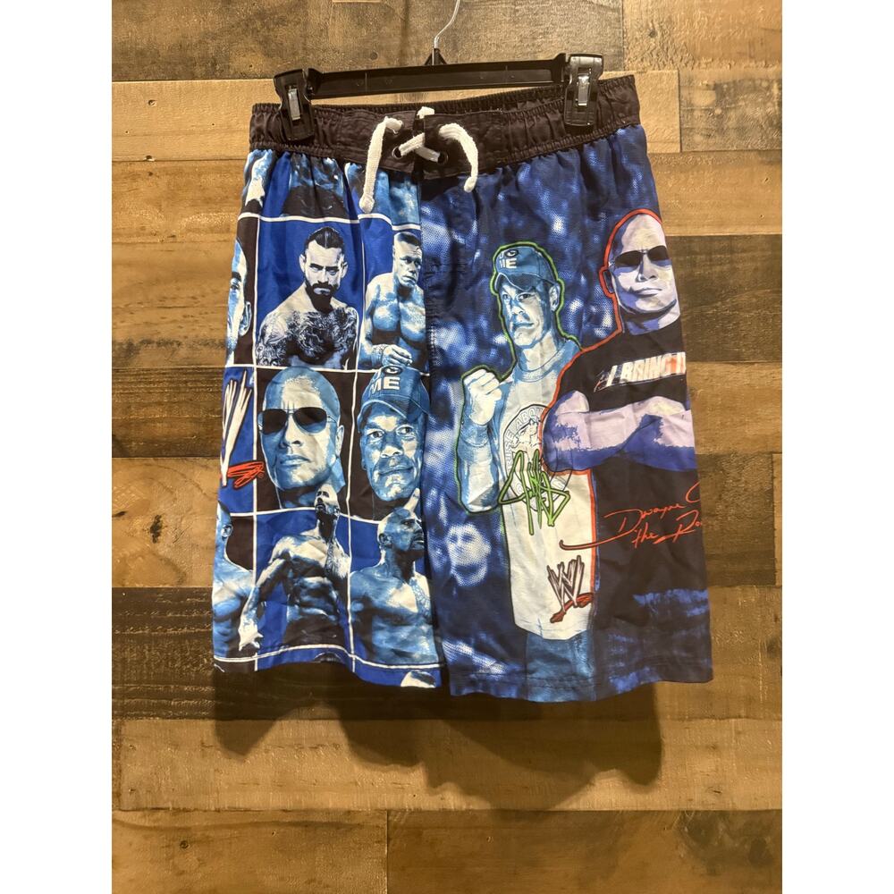 WWE Wrestling The Rock Swim trunks - Blue Boys XL Board Shorts